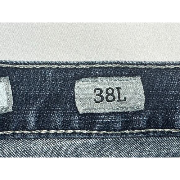 BKE Buckle Men's Seth Straight Leg Blue Denim Jeans - Size 38L (38x28) *HEMMED* - Picture 5 of 6